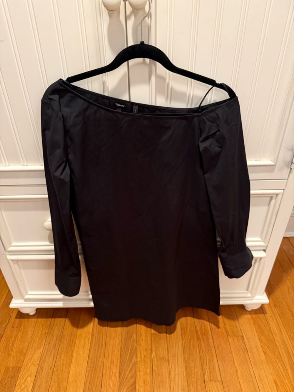 Theory Black One-Shoulder Dress